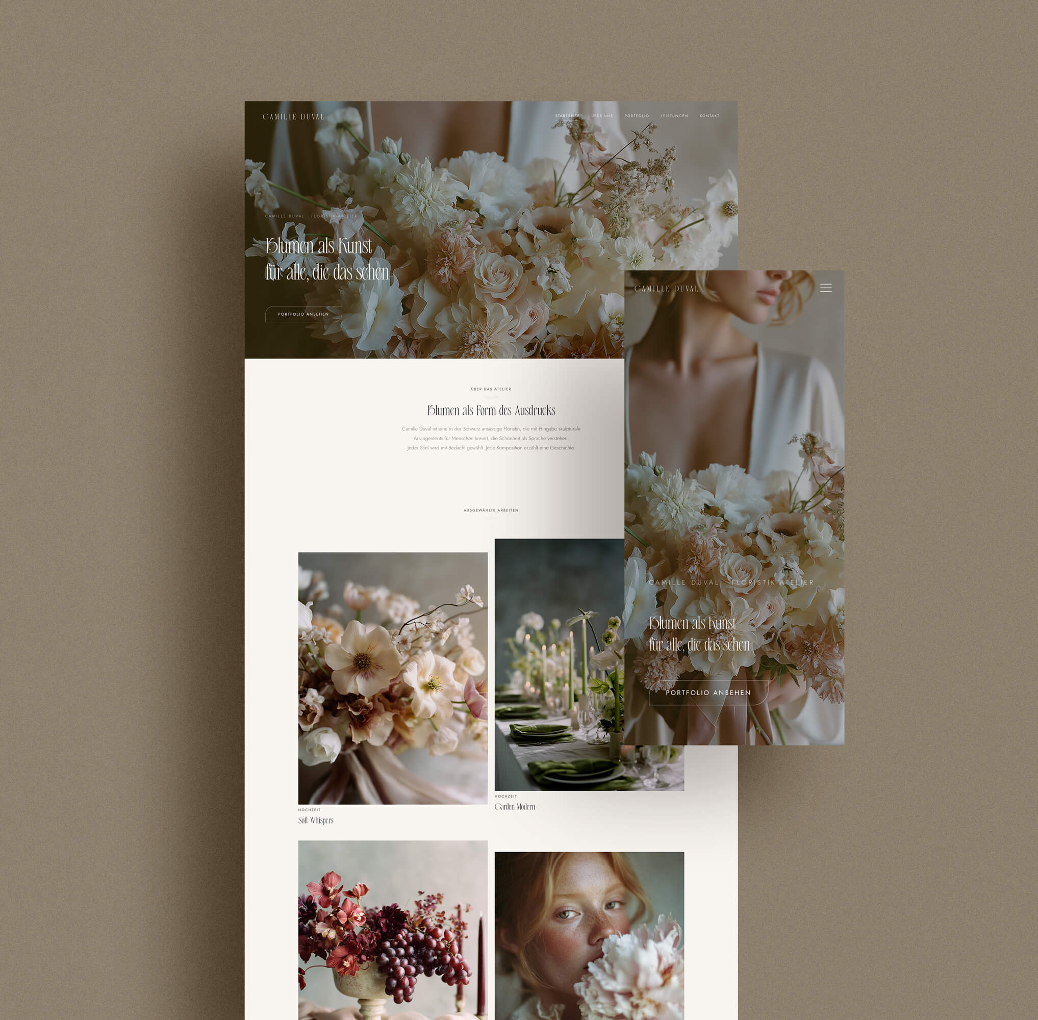 Website für Floristik-Atelier